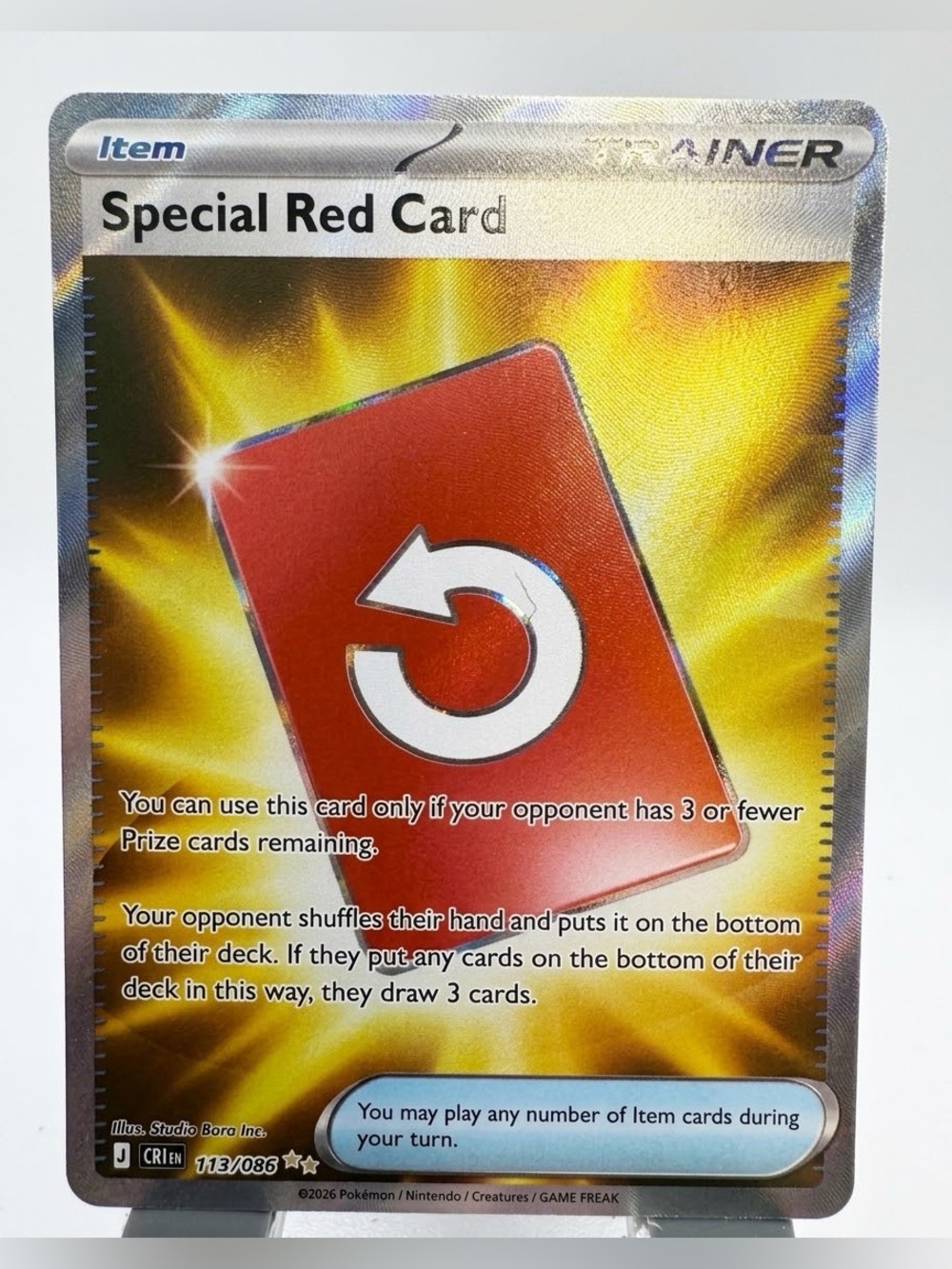 Pokémon TCG Special Red Card 113/086 ME04 Chaos Rising Ultra Rare Holo NM
